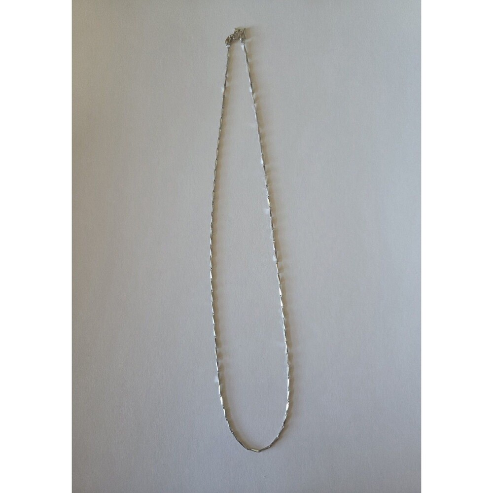 Vintage 925 Singapore Chain Necklace | 18" Fine 1mm Twisted Links S-Hook